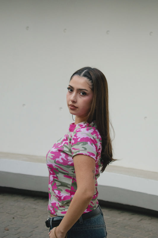 BBY TEE CAMO PINK